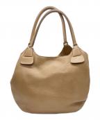 HIROFUヒロフ）の古着「レザートートバッグ」｜ベージュ