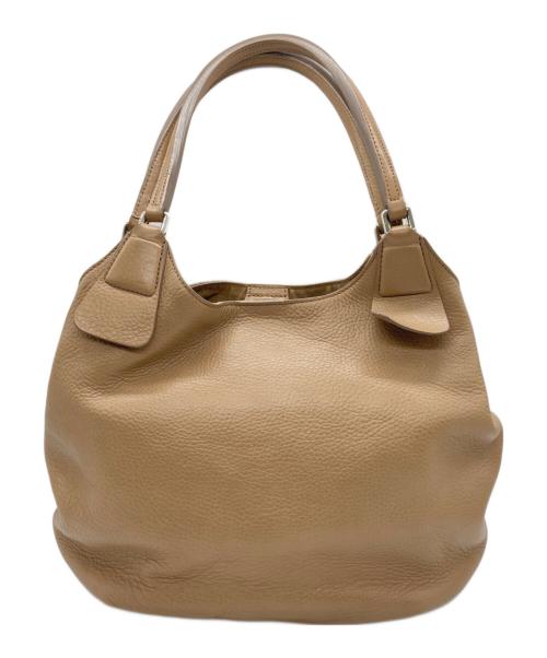 HIROFU（ヒロフ）HIROFU (ヒロフ) レザートートバッグ ベージュの古着・服飾アイテム