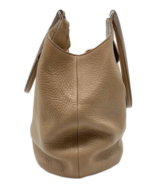 HIROFU（ヒロフ）HIROFU (ヒロフ) レザートートバッグ ベージュの古着・服飾アイテム