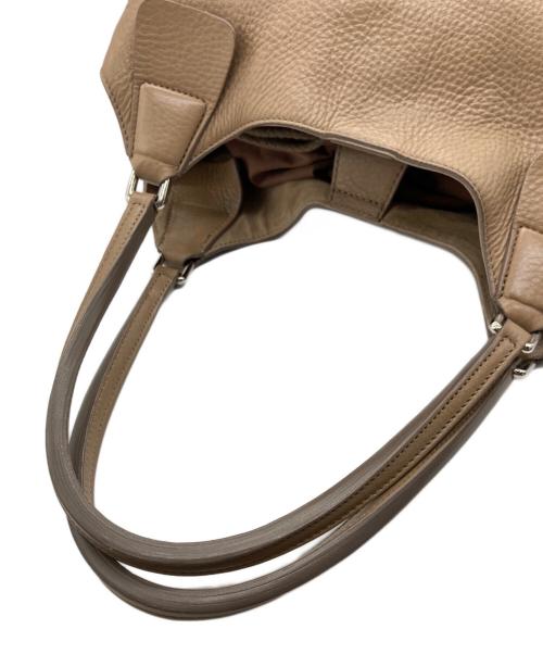 HIROFU（ヒロフ）HIROFU (ヒロフ) レザートートバッグ ベージュの古着・服飾アイテム