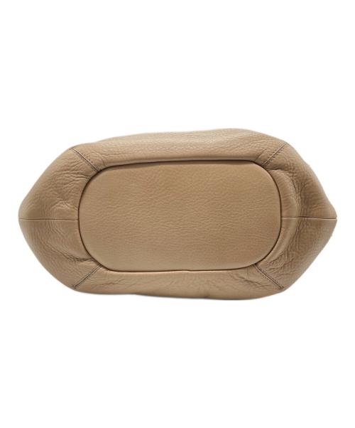 HIROFU（ヒロフ）HIROFU (ヒロフ) レザートートバッグ ベージュの古着・服飾アイテム