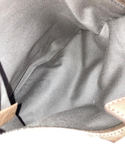 HIROFU（ヒロフ）HIROFU (ヒロフ) レザートートバッグ ベージュの古着・服飾アイテム