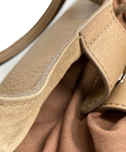 HIROFU（ヒロフ）HIROFU (ヒロフ) レザートートバッグ ベージュの古着・服飾アイテム