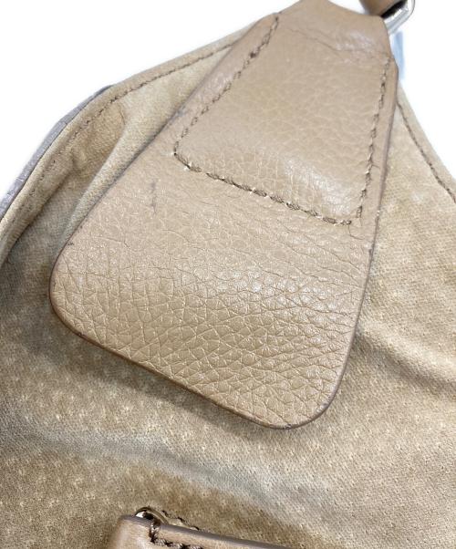 HIROFU（ヒロフ）HIROFU (ヒロフ) レザートートバッグ ベージュの古着・服飾アイテム