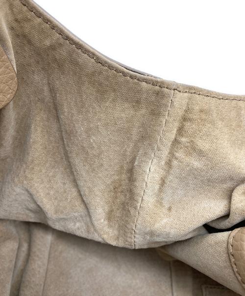 HIROFU（ヒロフ）HIROFU (ヒロフ) レザートートバッグ ベージュの古着・服飾アイテム