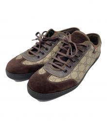 GUCCI（グッチ）の古着「ローカットスニーカー」｜ブラウン×ベージュ