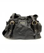 MIU MIUミュウミュウ）の古着「サイドリボントートバッグ」｜ブラック