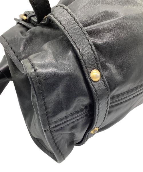 MIU MIU（ミュウミュウ）MIU MIU (ミュウミュウ) サイドリボントートバッグ ブラックの古着・服飾アイテム