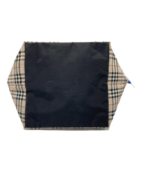 BURBERRY BLUE LABEL（バーバリーロンドンブルーレーベル）BURBERRY BLUE LABEL (バーバリーロンドンブルーレーベル) ナイロントートバッグ ベージュ×ブラックの古着・服飾アイテム