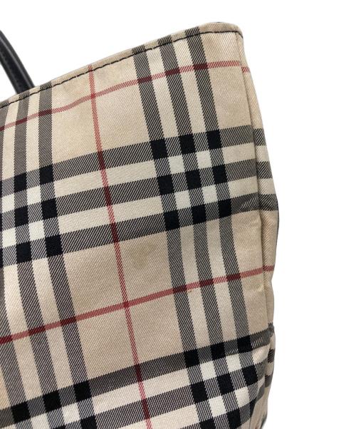 BURBERRY BLUE LABEL（バーバリーロンドンブルーレーベル）BURBERRY BLUE LABEL (バーバリーロンドンブルーレーベル) ナイロントートバッグ ベージュ×ブラックの古着・服飾アイテム