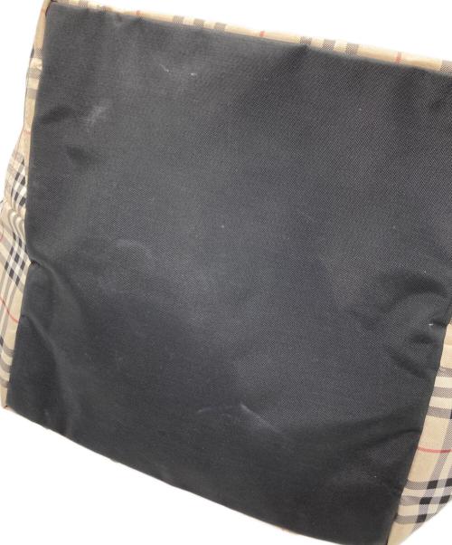 BURBERRY BLUE LABEL（バーバリーロンドンブルーレーベル）BURBERRY BLUE LABEL (バーバリーロンドンブルーレーベル) ナイロントートバッグ ベージュ×ブラックの古着・服飾アイテム