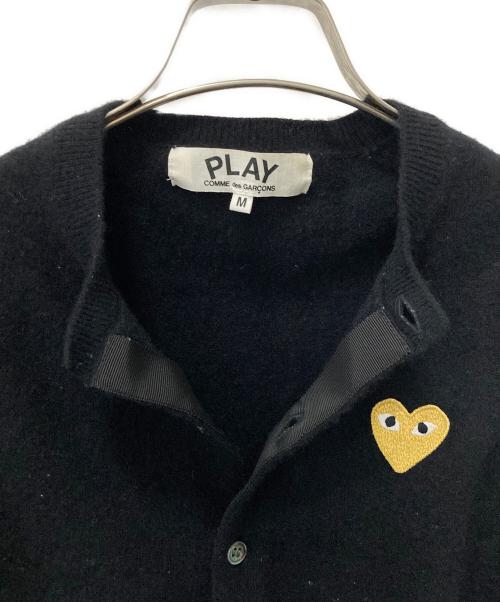 PLAY COMME des GARCONS（プレイコムデギャルソン）PLAY COMME des GARCONS (プレイコムデギャルソン) 薄手カーディガン ブラック サイズ:Mの古着・服飾アイテム