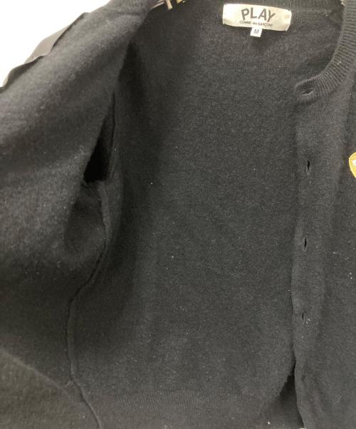 PLAY COMME des GARCONS（プレイコムデギャルソン）PLAY COMME des GARCONS (プレイコムデギャルソン) 薄手カーディガン ブラック サイズ:Mの古着・服飾アイテム