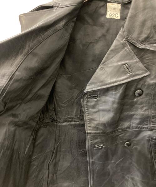 フレンチミリタリー（フレンチミリタリー）フレンチミリタリー (フレンチミリタリー) レザーコート ブラック サイズ:92Cの古着・服飾アイテム