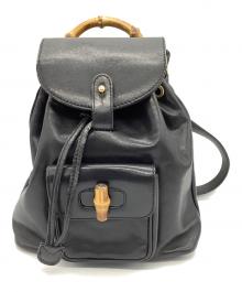 GUCCI（グッチ）の古着「レザーリュック」｜ブラック