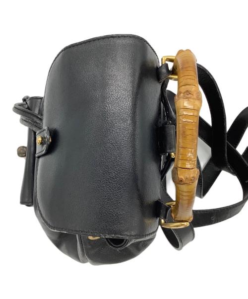 GUCCI（グッチ）GUCCI (グッチ) レザーリュック ブラックの古着・服飾アイテム