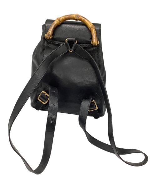 GUCCI（グッチ）GUCCI (グッチ) レザーリュック ブラックの古着・服飾アイテム