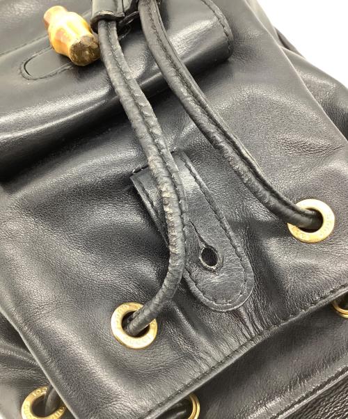 GUCCI（グッチ）GUCCI (グッチ) レザーリュック ブラックの古着・服飾アイテム