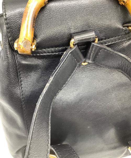 GUCCI（グッチ）GUCCI (グッチ) レザーリュック ブラックの古着・服飾アイテム