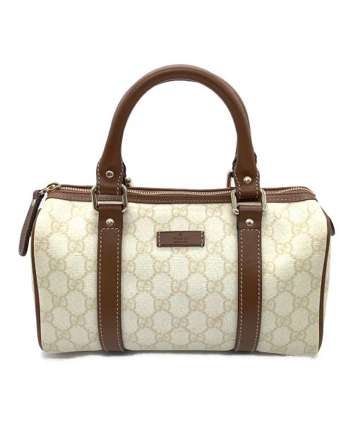 GUCCI（グッチ）GUCCI (グッチ) ミニボストンバッグ ホワイト×ブラウンの古着・服飾アイテム