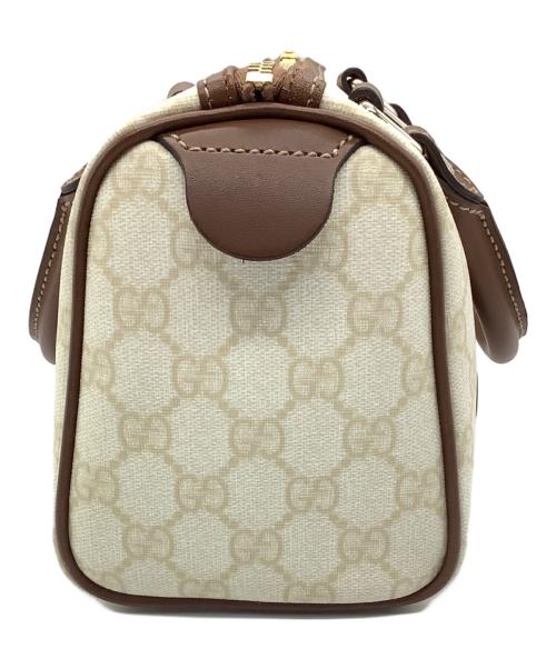 GUCCI（グッチ）GUCCI (グッチ) ミニボストンバッグ ホワイト×ブラウンの古着・服飾アイテム