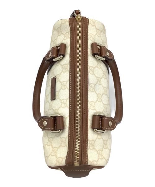GUCCI（グッチ）GUCCI (グッチ) ミニボストンバッグ ホワイト×ブラウンの古着・服飾アイテム