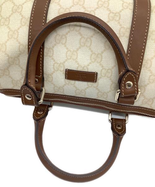 GUCCI（グッチ）GUCCI (グッチ) ミニボストンバッグ ホワイト×ブラウンの古着・服飾アイテム