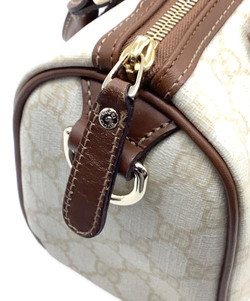 GUCCI（グッチ）GUCCI (グッチ) ミニボストンバッグ ホワイト×ブラウンの古着・服飾アイテム
