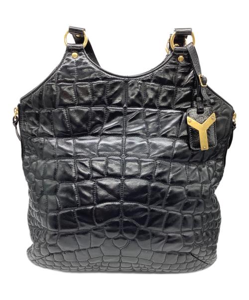 Yves Saint Laurent（イヴサンローラン）Yves Saint Laurent (イヴサンローラン) メトロポリストートバッグ ブラックの古着・服飾アイテム