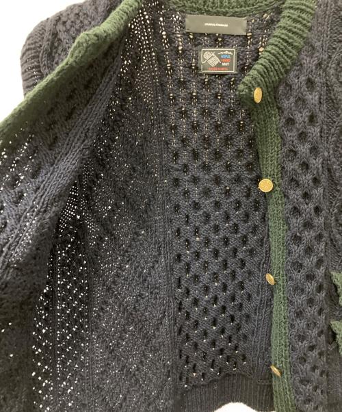 JOURNAL STANDARD（ジャーナルスタンダード）JOURNAL STANDARD (ジャーナルスタンダード) 厚手カーディガン ネイビー×グリーン サイズ:表記なしの古着・服飾アイテム