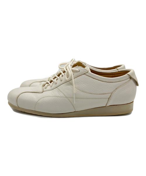BURBERRY（バーバリー）BURBERRY (バーバリー) レザースニーカー ホワイト サイズ:24.5の古着・服飾アイテム