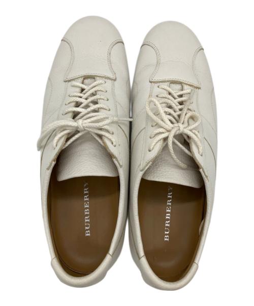 BURBERRY（バーバリー）BURBERRY (バーバリー) レザースニーカー ホワイト サイズ:24.5の古着・服飾アイテム