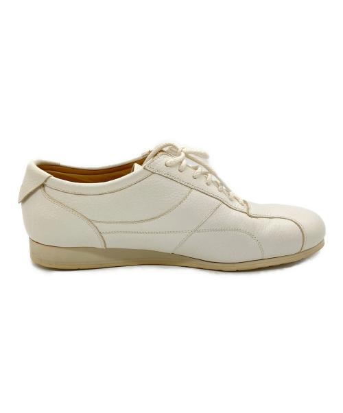 BURBERRY（バーバリー）BURBERRY (バーバリー) レザースニーカー ホワイト サイズ:24.5の古着・服飾アイテム