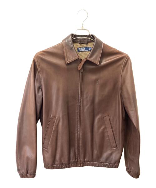 POLO RALPH LAUREN（ポロ・ラルフローレン）POLO RALPH LAUREN (ポロ・ラルフローレン) 90’Sラムレザージャケット ブラウン サイズ:Mの古着・服飾アイテム