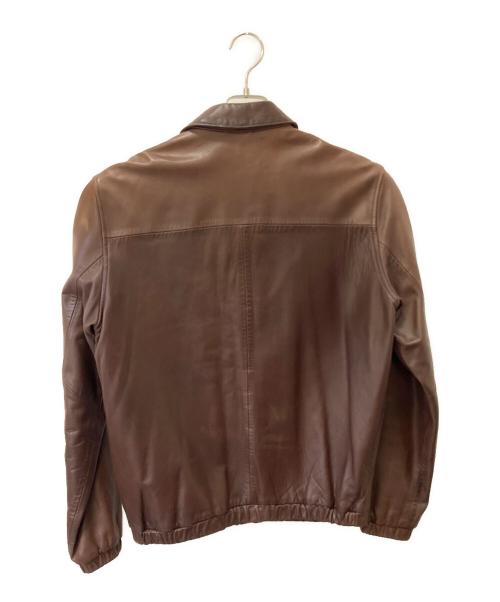 POLO RALPH LAUREN（ポロ・ラルフローレン）POLO RALPH LAUREN (ポロ・ラルフローレン) 90’Sラムレザージャケット ブラウン サイズ:Mの古着・服飾アイテム