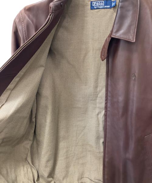 POLO RALPH LAUREN（ポロ・ラルフローレン）POLO RALPH LAUREN (ポロ・ラルフローレン) 90’Sラムレザージャケット ブラウン サイズ:Mの古着・服飾アイテム