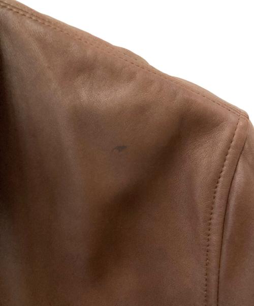 POLO RALPH LAUREN（ポロ・ラルフローレン）POLO RALPH LAUREN (ポロ・ラルフローレン) 90’Sラムレザージャケット ブラウン サイズ:Mの古着・服飾アイテム