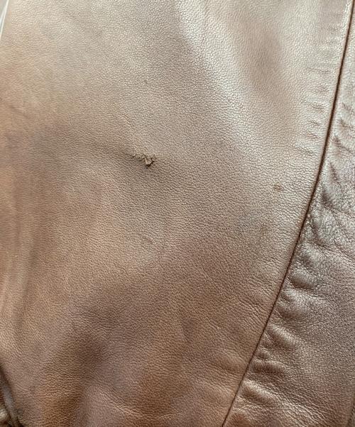 POLO RALPH LAUREN（ポロ・ラルフローレン）POLO RALPH LAUREN (ポロ・ラルフローレン) 90’Sラムレザージャケット ブラウン サイズ:Mの古着・服飾アイテム