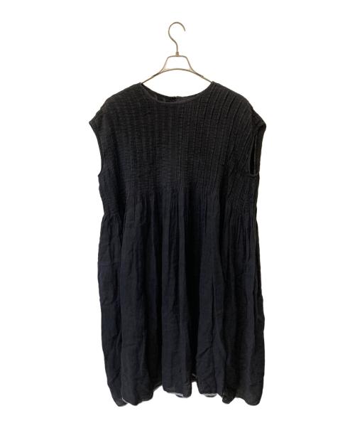 maison de soil（メゾンドソイル）maison de soil (メゾンドソイル) 半袖ワンピース ブラック サイズ:2の古着・服飾アイテム