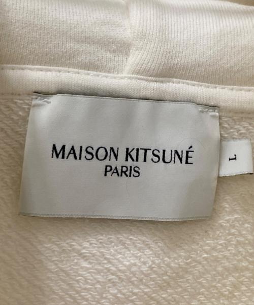 maison kitsune（メゾンキツネ）maison kitsune (メゾンキツネ) プルオーバーパーカー ホワイト サイズ:Lの古着・服飾アイテム