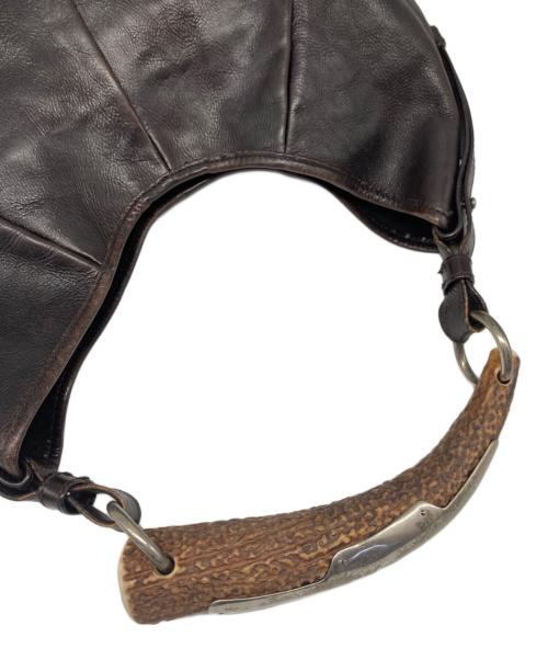 Yves Saint Laurent（イヴサンローラン）Yves Saint Laurent (イヴサンローラン) レザーハンドバッグ ブラウンの古着・服飾アイテム