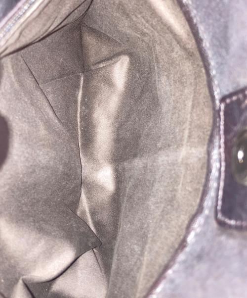 Yves Saint Laurent（イヴサンローラン）Yves Saint Laurent (イヴサンローラン) レザーハンドバッグ ブラウンの古着・服飾アイテム