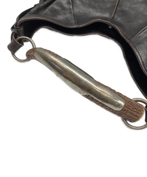 Yves Saint Laurent（イヴサンローラン）Yves Saint Laurent (イヴサンローラン) レザーハンドバッグ ブラウンの古着・服飾アイテム