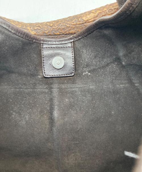 Yves Saint Laurent（イヴサンローラン）Yves Saint Laurent (イヴサンローラン) レザーハンドバッグ ブラウンの古着・服飾アイテム