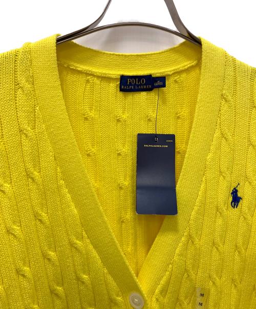 POLO RALPH LAUREN（ポロ・ラルフローレン）POLO RALPH LAUREN (ポロ・ラルフローレン) 厚手カーディガン イエロー サイズ:Mの古着・服飾アイテム