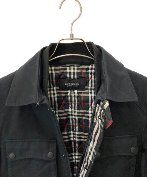 BURBERRY BLACK LABEL（バーバリーブラックレーベル）BURBERRY BLACK LABEL (バーバリーブラックレーベル) 裏チェックフィールドジャケット ブラック サイズ:Mの古着・服飾アイテム