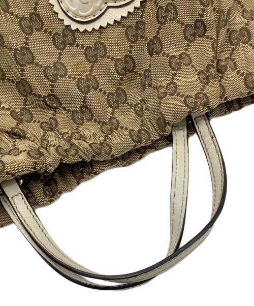 GUCCI（グッチ）GUCCI (グッチ) 2WAYショルダーバッグ ベージュ×ホワイトの古着・服飾アイテム