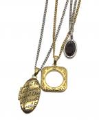 DIESELディーゼル）の古着「3連ネックレス」｜ゴールド×シルバー