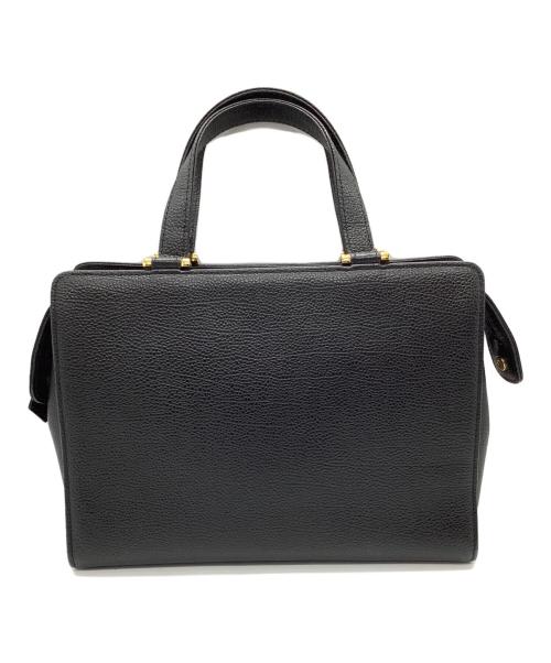 Yves Saint Laurent（イヴサンローラン）Yves Saint Laurent (イヴサンローラン) レザーハンドバッグ ブラックの古着・服飾アイテム