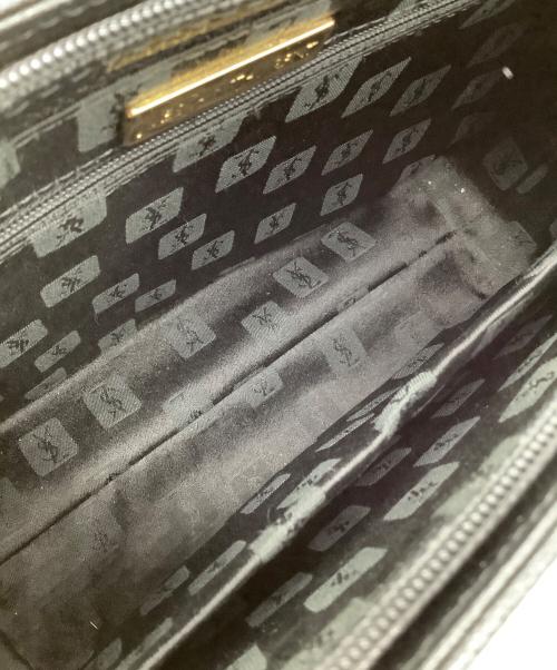 Yves Saint Laurent（イヴサンローラン）Yves Saint Laurent (イヴサンローラン) レザーハンドバッグ ブラックの古着・服飾アイテム